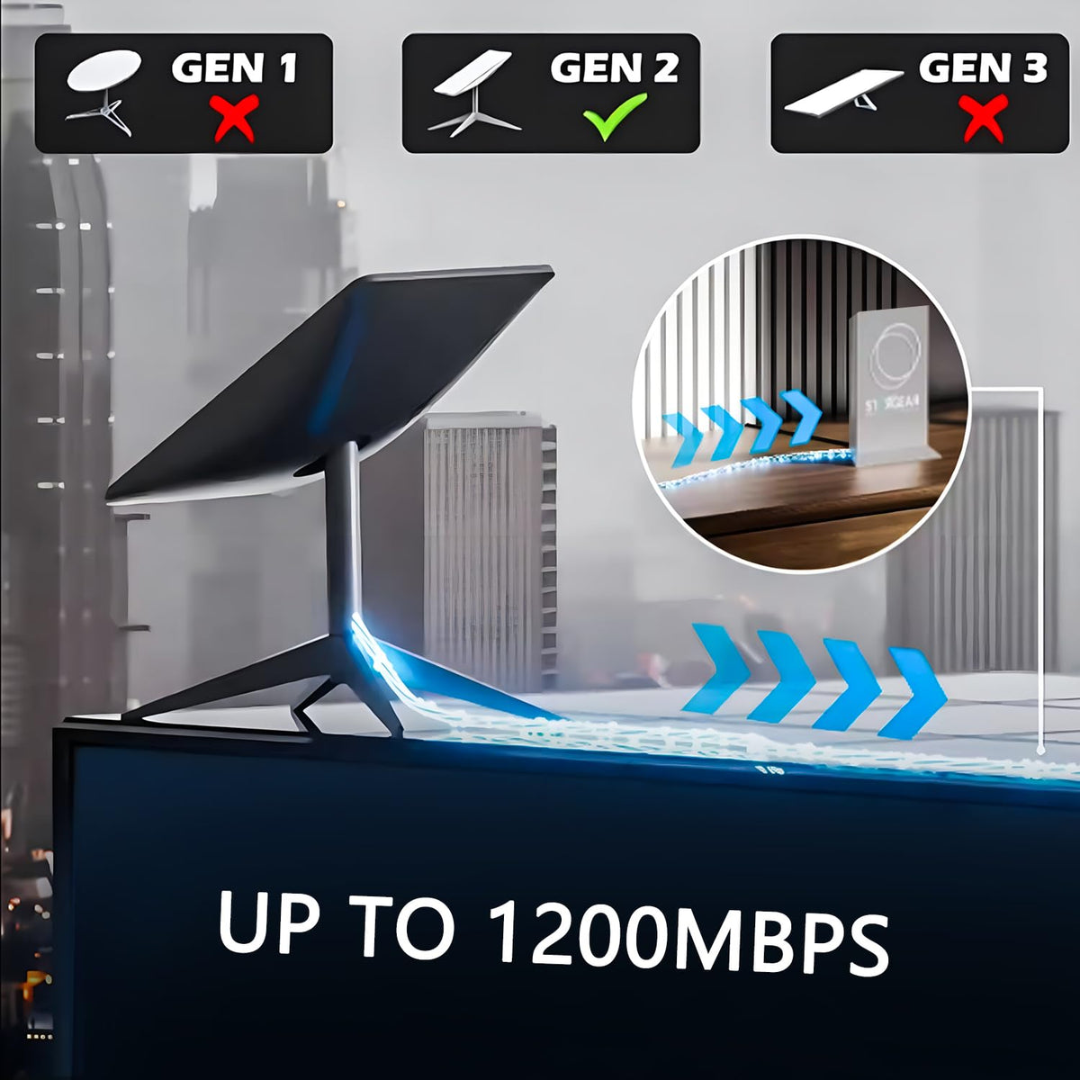 10 m Replacement Cable for Starlink Gen 2 Dish with End Caps